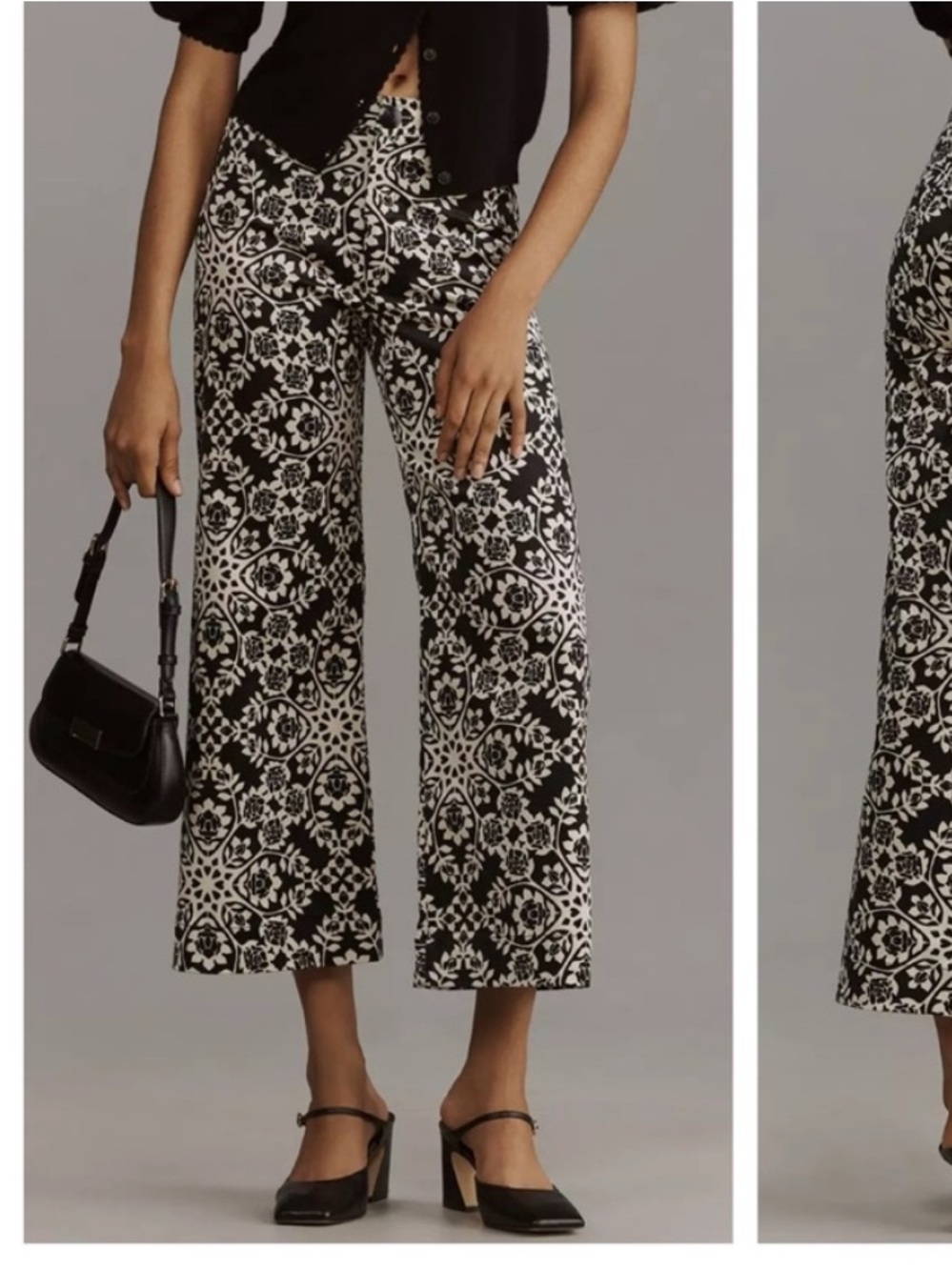 Anthropologie Maeve The Ettie High-Rise Crop Wide-Leg